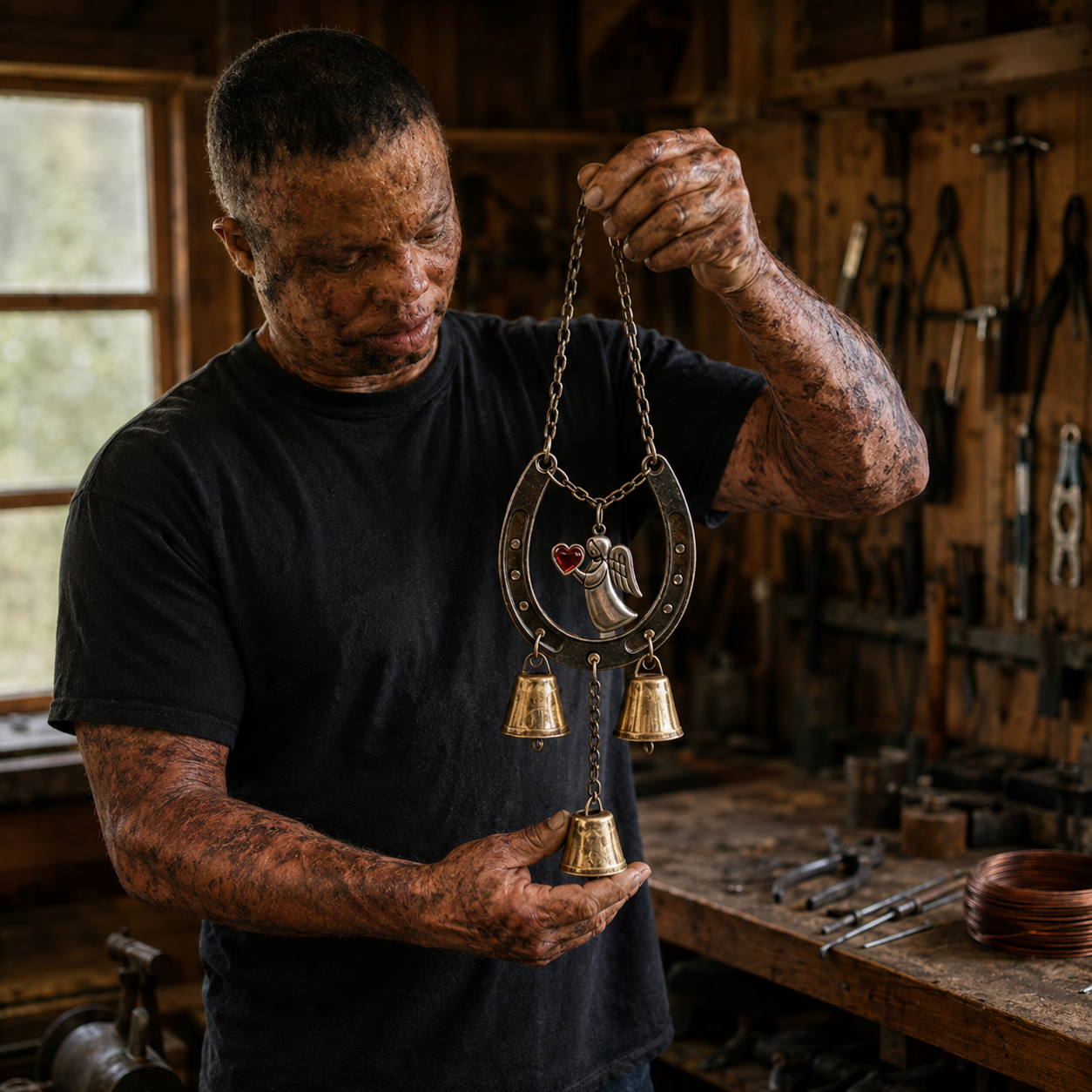 Horseshoe Angel Wind Chime โค ( by Jordan Maynard)