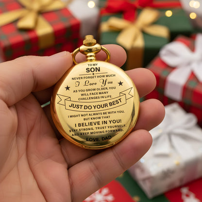 To My Son / From Dad - Luxury Vintage Pocket Watch Gift