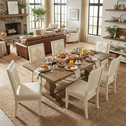 Antique Ivory Accent Chair