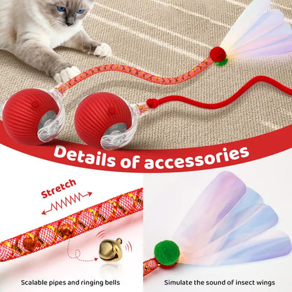 Interactive Rechargeable Rolling Ball Toy for Cats & Small Dogs