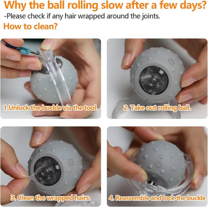 Interactive Rechargeable Rolling Ball Toy for Cats & Small Dogs