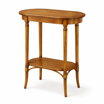 Vintage Oval Console Side Table