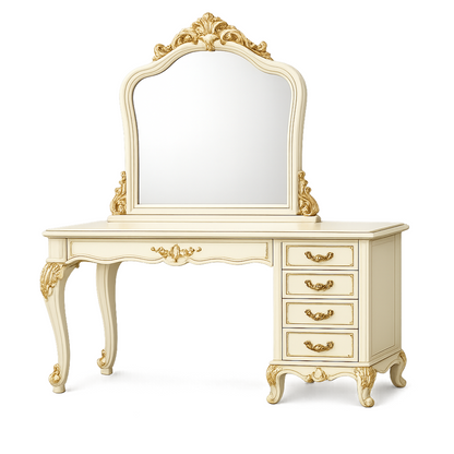 Antique Ivory & Gold French Vanity Set