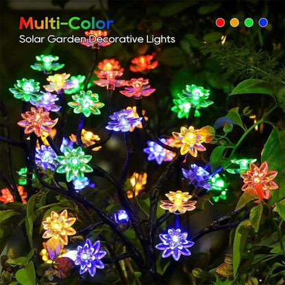 🌸Outdoor Waterproof Cherry Blossom  Multicolor Solar Garden Lights