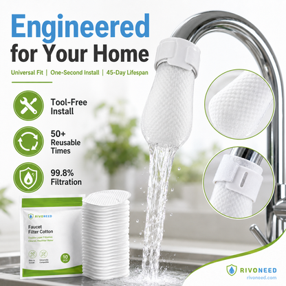 🥳2026 HOT SALE🥳💞50K+ SOLD! 🚰💧 50% OFF! Anti-Splash Kitchen Faucet Cotton Filter – Multi-layer PP cotton removes rust. sediment & impurities. Protects your tap water – cleaner. safer. better taste! 🛡️✨
