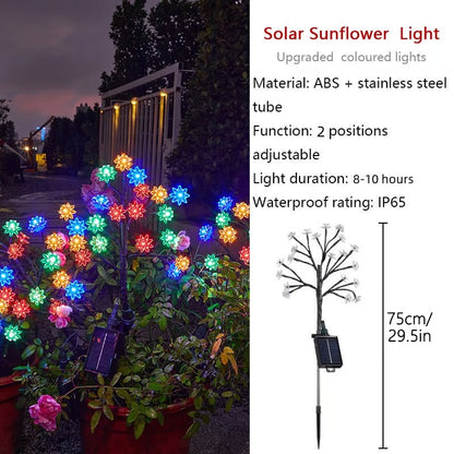 🌸Outdoor Waterproof Cherry Blossom  Multicolor Solar Garden Lights