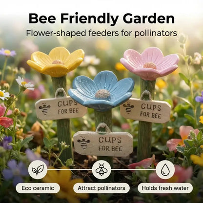 🌸Flower-shaped resin bee watering station🐝💧
