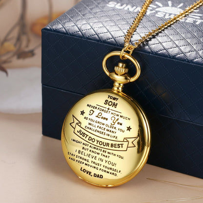 To My Son / From Dad - Luxury Vintage Pocket Watch Gift