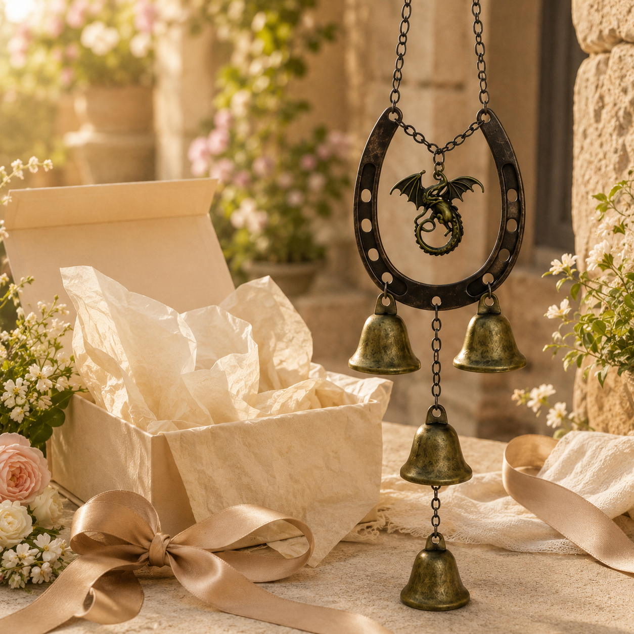 The Dragon Horseshoe Wind Chime A Symbol Of Strength, Protection & Good Fortune