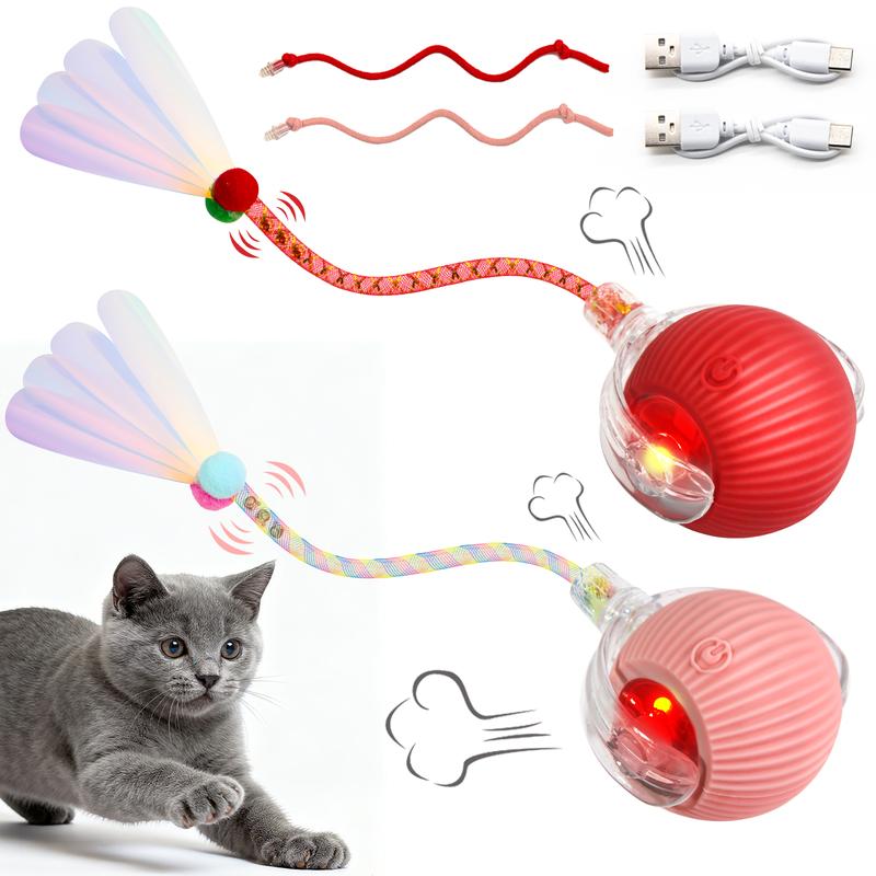 Interactive Rechargeable Rolling Ball Toy for Cats & Small Dogs