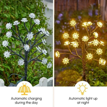 🌸Outdoor Waterproof Cherry Blossom  Multicolor Solar Garden Lights