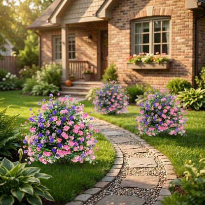 🌱🌱artificial potted trees with ground stake