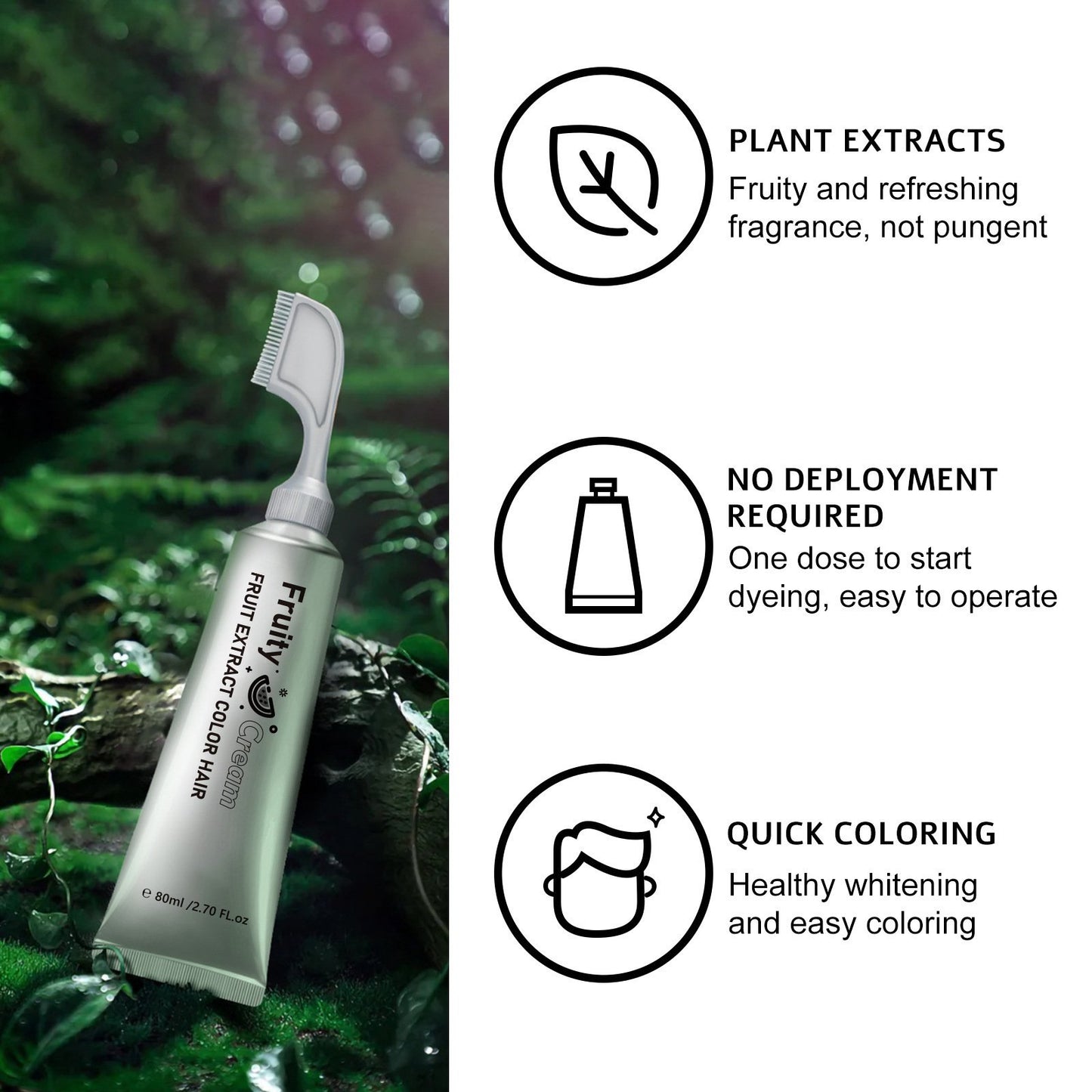 ✨ Salon-Grade Ammonia-Free Hair Color Comb | Effortless No-Mix Botanical Dye for Vibrant. Healthy Hair
