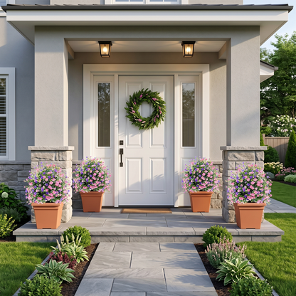🌱🌱artificial potted trees with ground stake