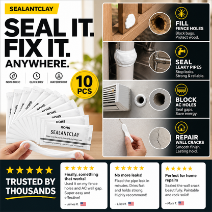 10Pcs Professional Sealant Clay - Waterproof & Anti-Insect Wall Hole Filler Mud