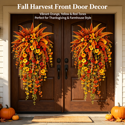 Artificial Fern for Autumn OutdoorDecor- Autumn Porch & DoorDecoration