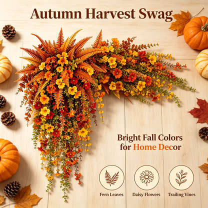 Artificial Fern for Autumn OutdoorDecor- Autumn Porch & DoorDecoration