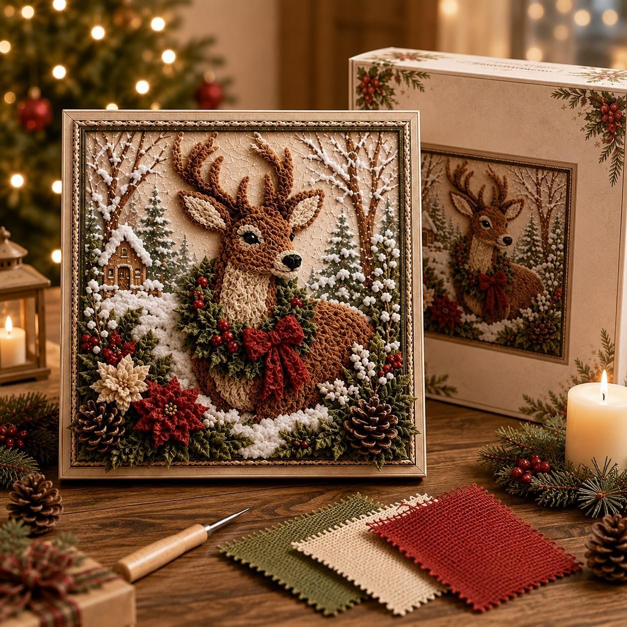 🎁🎅3D Christmas Fabric Stamping Set