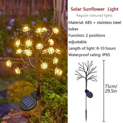 🌸Outdoor Waterproof Cherry Blossom  Multicolor Solar Garden Lights