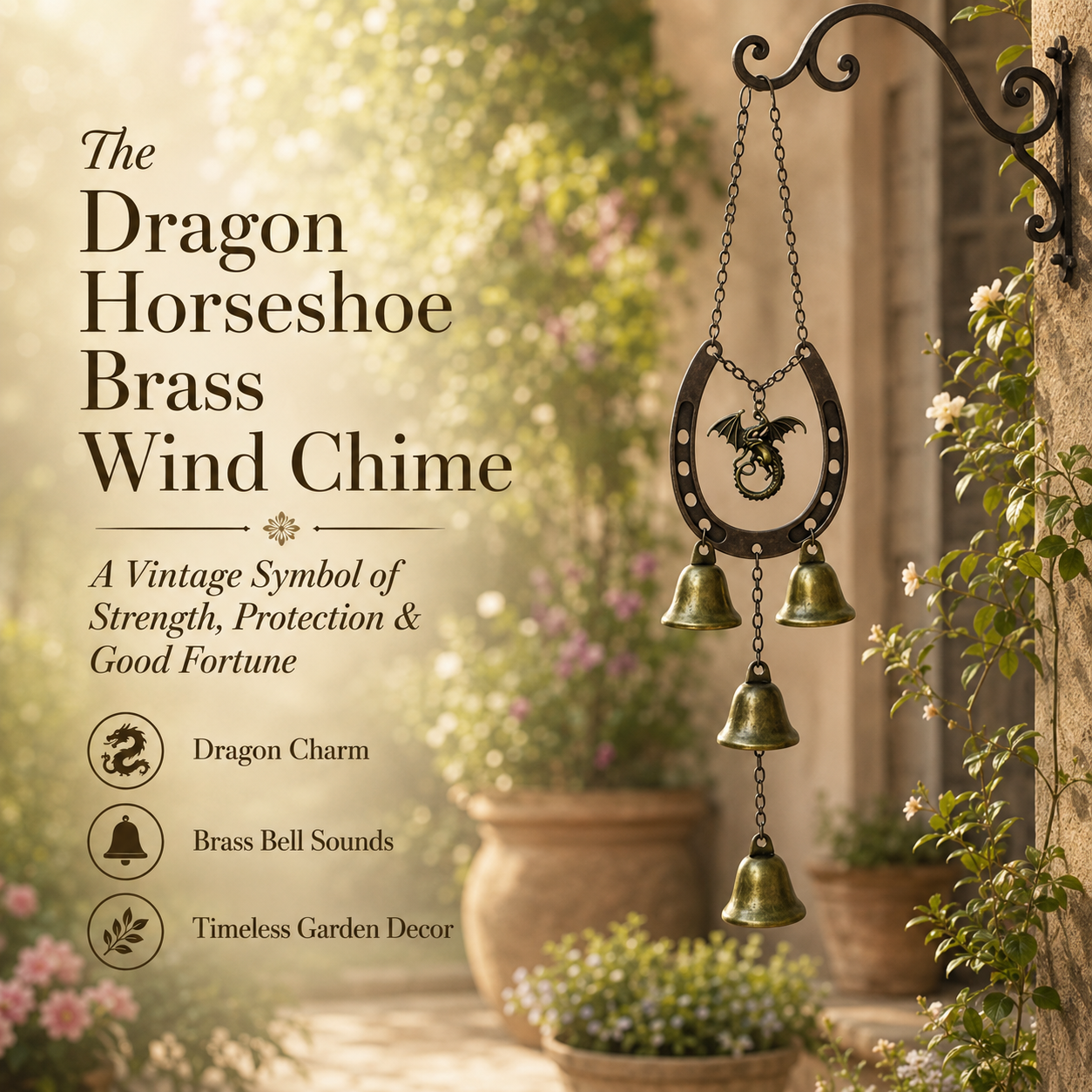 The Dragon Horseshoe Wind Chime A Symbol Of Strength, Protection & Good Fortune