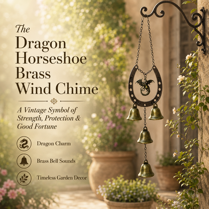 The Dragon Horseshoe Wind Chime A Symbol Of Strength, Protection & Good Fortune