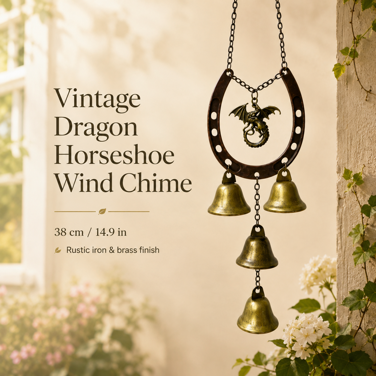 The Dragon Horseshoe Wind Chime A Symbol Of Strength, Protection & Good Fortune
