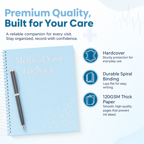 🩺❤️Doctor-Approved Medical Visit Logbook Your Essential Medical Planner & Health Companion