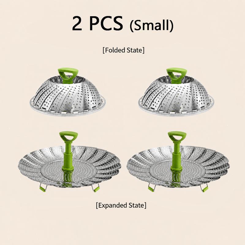 SteamEase Expandable Stainless Steel Steamer Basket for Multiple Pot Sizes