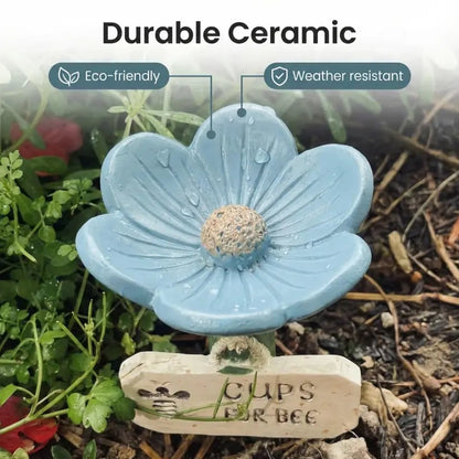 🌸Flower-shaped resin bee watering station🐝💧