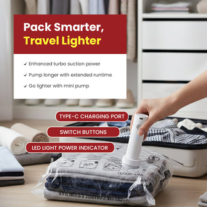Cordless Vacuum Storage Compression Bag Set