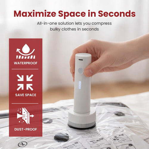 Cordless Vacuum Storage Compression Bag Set