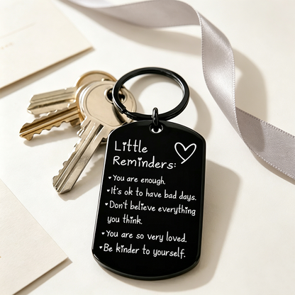 🥳2026 HOT SALE🥳💞50K+ SOLD!⏳✨Engraved Inspirational Stainless Steel Keychain
