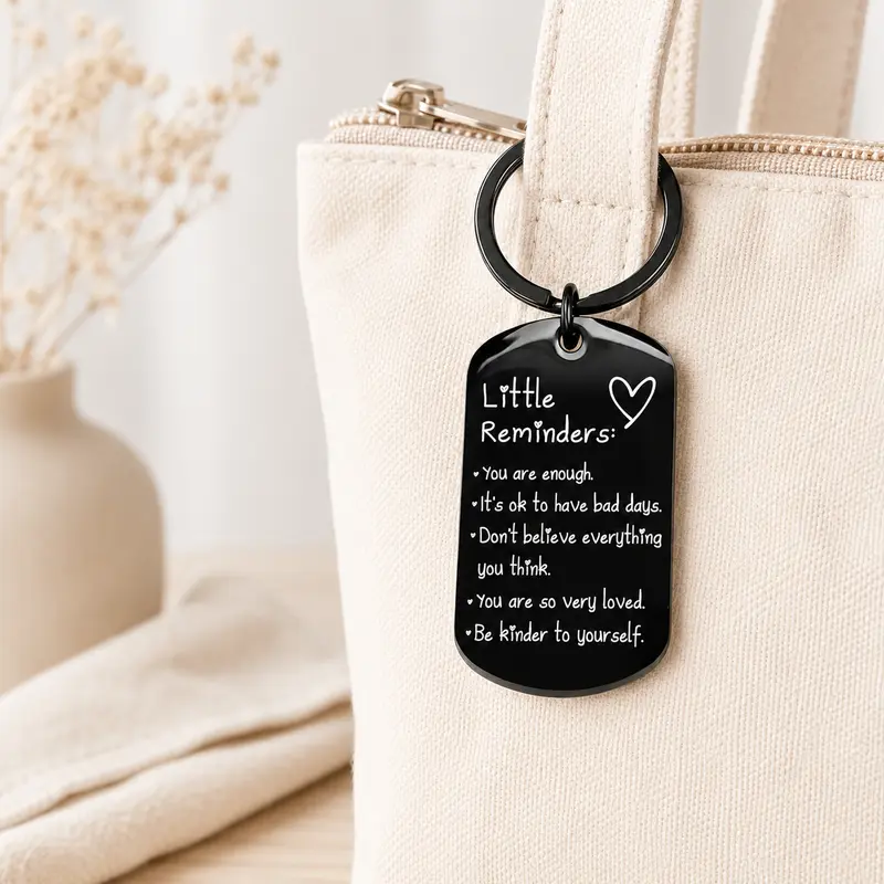 🥳2026 HOT SALE🥳💞50K+ SOLD!⏳✨Engraved Inspirational Stainless Steel Keychain