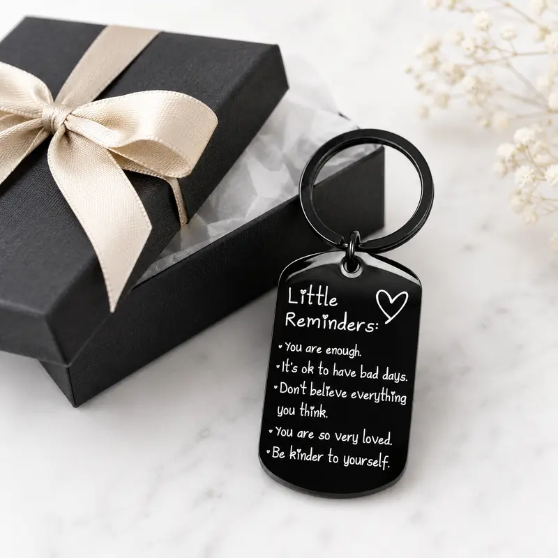 🥳2026 HOT SALE🥳💞50K+ SOLD!⏳✨Engraved Inspirational Stainless Steel Keychain
