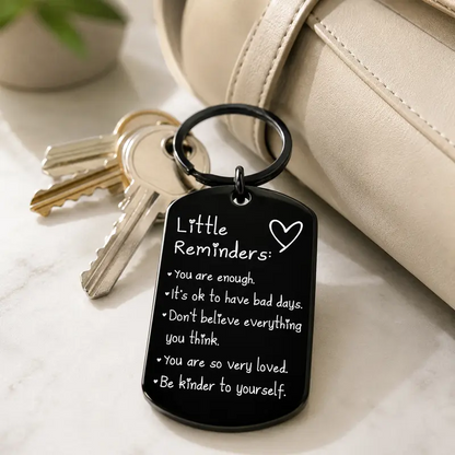 🥳2026 HOT SALE🥳💞50K+ SOLD!⏳✨Engraved Inspirational Stainless Steel Keychain